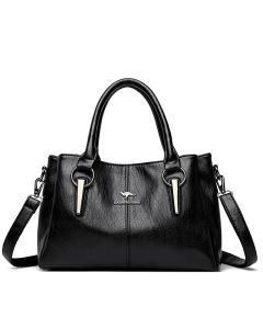 Leather Shoulder 3-Layer PU Crossbody Bag for Women