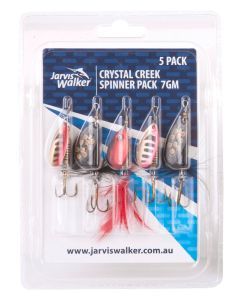 5 Pack of 7gm Jarvis Walker Crystal Creek Spinnerbait Lures
