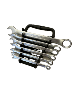 6pc Double Open Ring End Wrench Combination Spanner Set - Chrome Vanadium (Auto Repair)