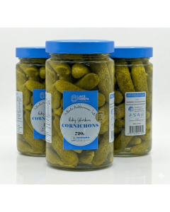 3x 720g Lake Prespa Baby Gherkins Cornichons Pickles Cucumbers - Product of North Macedonia
