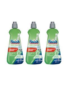 Finish 0% Dishwasher Rinse Aid 400ml x3