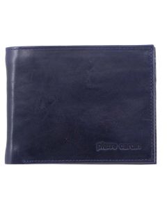 Pierre Cardin Mens Soft Rustic Leather RFID Wallet - Midnight Navy