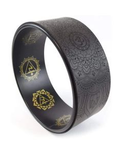 Yoga Wheel with Mandala Pattern