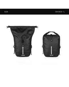 20L Waterproof Bike Pannier Rack Cycling Bag Black