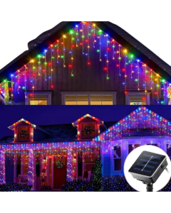 Galactic Glow: Purple Christmas Solar Meteor Shower Lamp