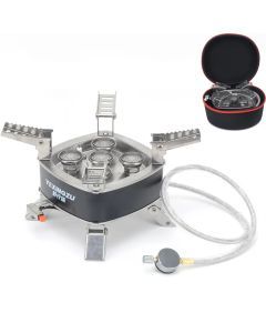 12800W Outdoor Camping Gas Stove Grey