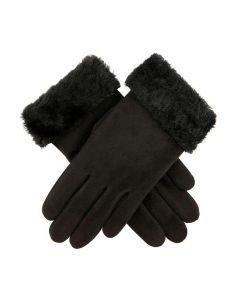 Dents Womens Louisa Sheepskin Gloves - Suede Black