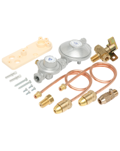 Regulator LPG 160Mj Manual Change over 2 x 450mm Pigtails & Bracket