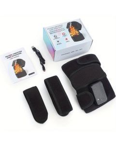 Cordless Heating Knee Pad with Massage Function - Black