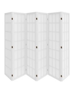 Levede 6 Panel Room Divider Folding Partition Freestanding Screen Wooden White