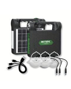 6000mAh Portable Solar Generator Kit with LED Lights