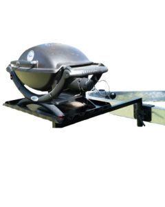 BBQ Arm - 1000mm Arm - Regular Tray Black - 50mm Universal Drawbar Mount 