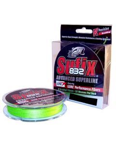150yd Spool of 80lb Sufix 832 Advanced Superline Braided Fishing Line -Neon Lime