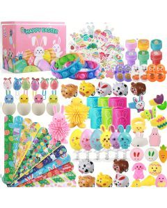 120pcs Easter Basket Filler Set with Colorful Eggs