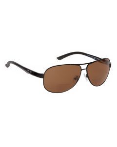 Ugly Fish Galaxy +2.50 Bifocal Aluminium Black Frame/Brown Lens Sunglasses