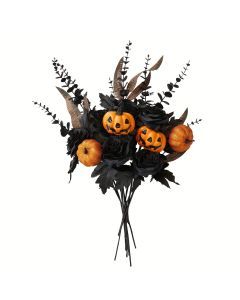 Halloween Pumpkin Feather Picks Decoration (5pcs)