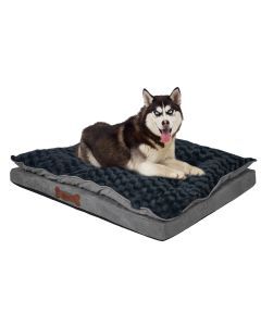 Dog Calming Bed Warm Soft Plush Comfy Sleeping Memory Foam Mattress Dark Grey M
