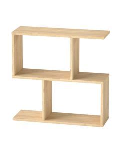 Levede Narrow Side Table Slim 2 Tier Modern Bedside Table Deep Oak Nightstand