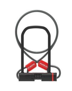 Zefal K-Traz U13 Steel Bike Combination Code U-Lock with 120cm Steel Cable
