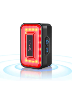 Smart Bicycle Radar Tail Light AI Brake Sensing Black