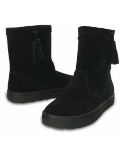 Crocs LodgePoint Womens Suede Leather UGG Boots - Black