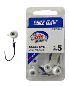 5 Pack of Pearl 1/4oz Eagle Claw Lazer Sharp Eagle Eye Size 3/0 Jig Heads
