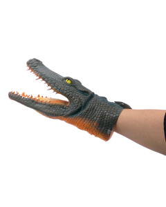 Realistic Crocodile Hand Puppet - Rubber Toy for Kids and Adults