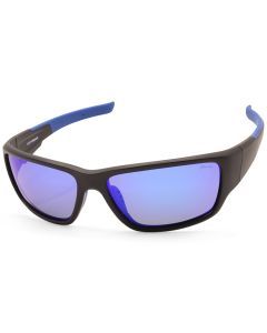 North Beach Luxy Satin Black/Ice Blue Mirror Polarised Men's Sunglasses