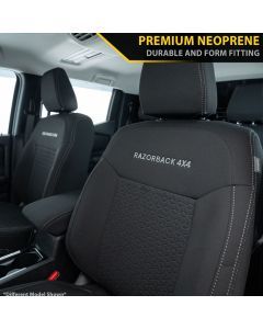 Toyota Hilux 8th Gen 48V V-Active (Leather Seats) - SR5 & Rogue GP6 Premium Neoprene 2x Front Seat Covers