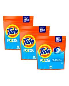 Tide 3 in 1 Clean Breeze x 48 Laundry Pods