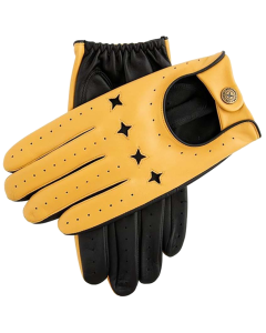 Dents Mens The Suited Racer Touch Screen Genuine Leather Driving Gloves - Cork/Black