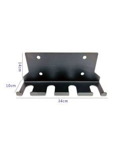 Wall Barbell Pole Placement Rack – Black – 14x10x16