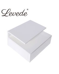 Levede 2x Bedside Tables Side Table LED Wall Mounted Cabinet Floating Nightstand