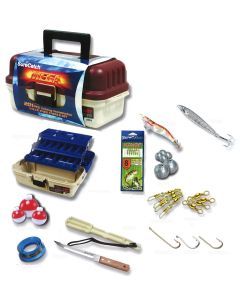 Surecatch 201 Piece Mega Fishing Pack - 3 Tray Tackle Box - Assorted Tackle Kit