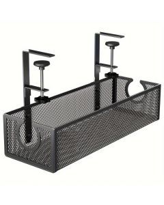 No-Drill Wire Organizer Under-Desk Cable Tray