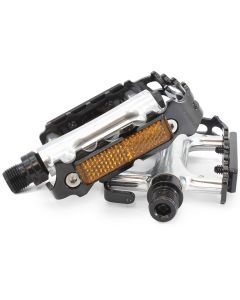 VP Components Black/Silver Alloy Body Replacement Bike Pedal Set 9/16" Thread