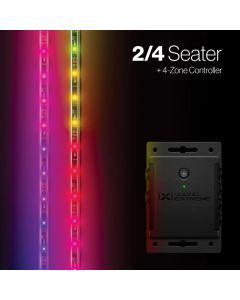 ExtremeStrip 2/4 Seat Golf Cart Underglows LED Light Strips  with 4-Zone LED Controller Included
