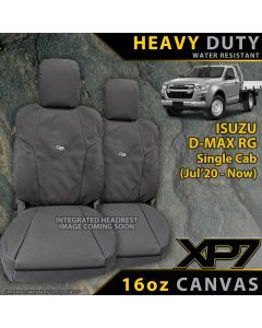 Isuzu D-MAX RG Single Cab Heavy Duty XP7 Canvas 2x Front Seat Covers (Available)