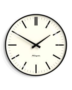 Newgate Radio City Wall Clock Bold Black Marker Dial - Matte Black