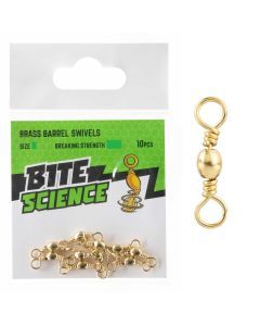10 Pack of Bite Science Brass Barrel Fishing Swivels