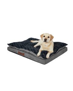 Dog Calming Bed Warm Soft Plush Comfy Sleeping Memory Foam Mattress Dark Grey XL
