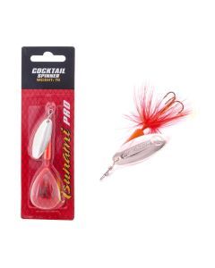 7gm Fluoro Orange/Silver Tsunami Cocktail Spinner Lure