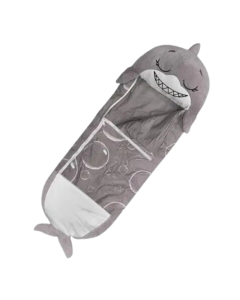 Kids Cartoon Plush Sleeping Bag Pillow Set (Grey)