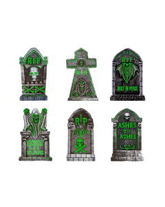 Halloween Glow Yard Signs Tombstone Set