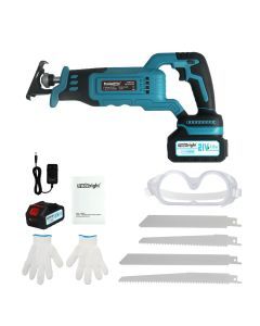 Traderight 21V Cordless Reciprocating Saw 8 Blades Set For Wood Metal Saber