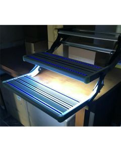 DOUBLE MANUAL CARAVAN 12V BLUE LED BOLT ON LIGHT STEP