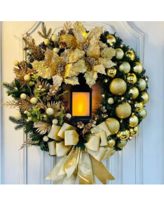 Snowman Fruit Nut Christmas Wreath