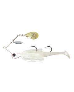 TT Lures 1oz Tornado+ Double Colorado Rigged Spinnerbait Lure - PEARL