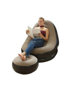 Lazy Inflatable Sofa Bed with Ottoman