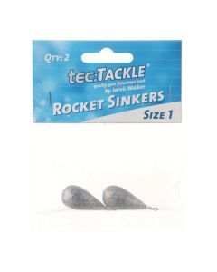 2 Pack of Jarvis Walker Size 1 Rocket Sinkers - 27gm Bomb and Swivel sinkers